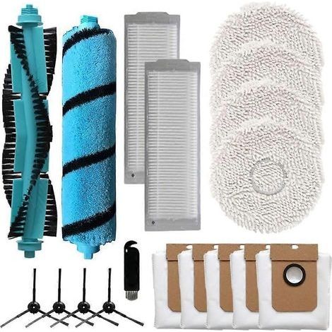Accessoires pour aspirateur robot Cecotec Conga 11090 : brosse principale latérale, filtres HEPA, lingette de nettoyage, sacs à poussière (1/5)