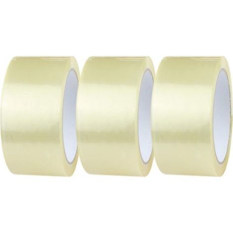 Ruban adhésif transparent pour l'emballage des cartons d'expédition et de déménagement, 3 rouleaux, 4,2 cm x 150 m (1/4)