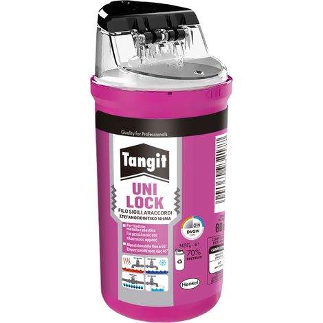 Tangit uni lock sigillante multifilo ideale per raccordi filettati in plastica e metallo 80 mt (1/2)