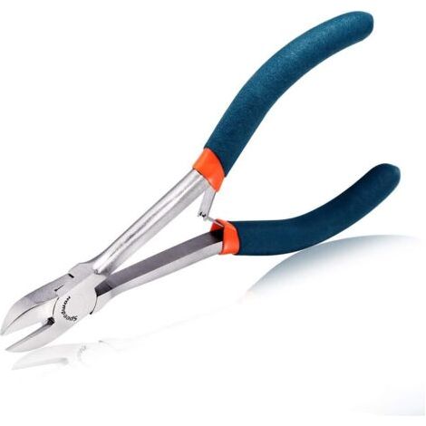 Pince coupante latérale longue portée de 15,2 cm mini pince coupante pour fil fin - Effet de levier élevé - Réduit les efforts - Micro coupe-fil de précision pour atteindre les espaces (1/5)