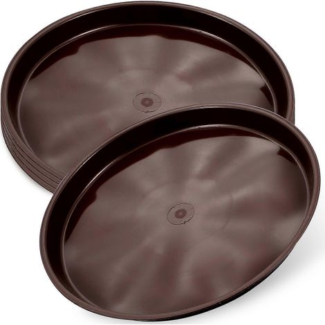 Lot de 5 soucoupes rondes en plastique pour pots de fleurs, idéales pour les plantes de jardin. (1/3)