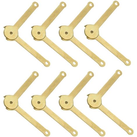 Deckelstützscharnier, 8 Stück Deckelstützscharnier aus Metall, um 180 Grad drehbar für Schrank, Schmuckkästchen, Kofferdekoration, Goldfarben (1/5)