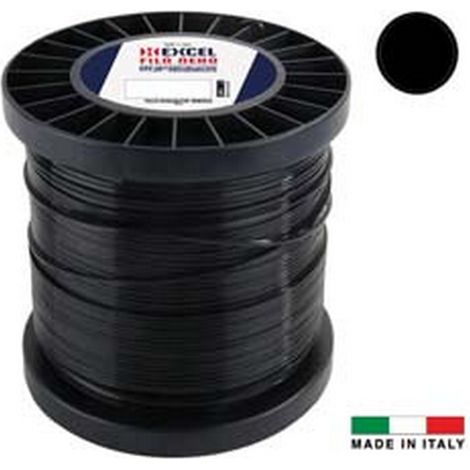 1PZ FILO PER DECESPUGLIATORE IN NYLON TONDO PRO NERO - mm.2,4 in matassa da mt.349
