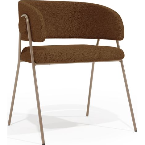Silla de comedor - Tapizada en Tela Bouclé - Charke