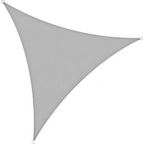 Toldo Vela Triangular/cuadrado/rectangular Impermeable 3-5m Protección Rayos UV - Vela de Sombra Exterior para Patio, Jardín, Terraza (Beig,blanco,gris) No incluye las cuerdas (1/5)
