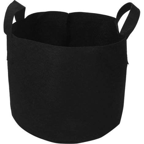 Bolsa de cultivo negra para plantas, hortalizas y flores, con sistema de aireación, maceta (7 galones, 30 x 35 cm)