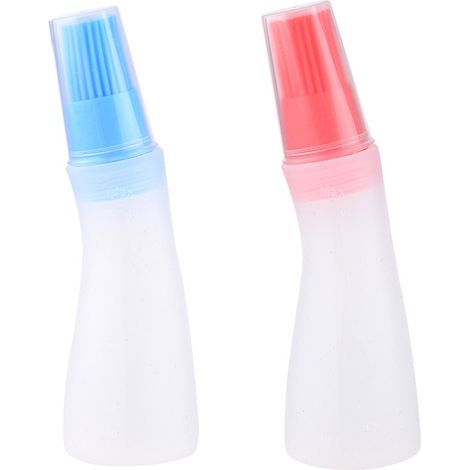 Basting Brush - Food-Grade Silicone - Heat Resistant Up To 230°C - For Oil Sauce Honey Application - BBQ Baking Pastry - Set Of 2 (1/4)