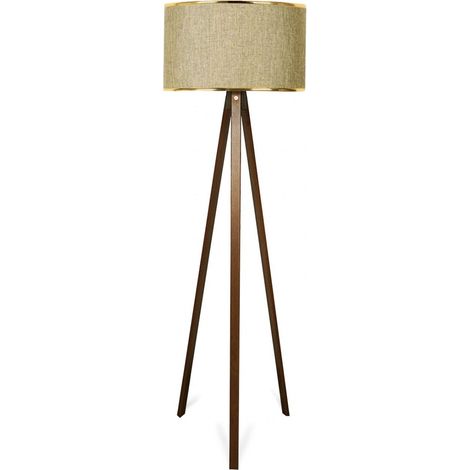 Lámpara de pie, lámpara de pie, iluminación de salón. Lamp Beige Gold (1/3)
