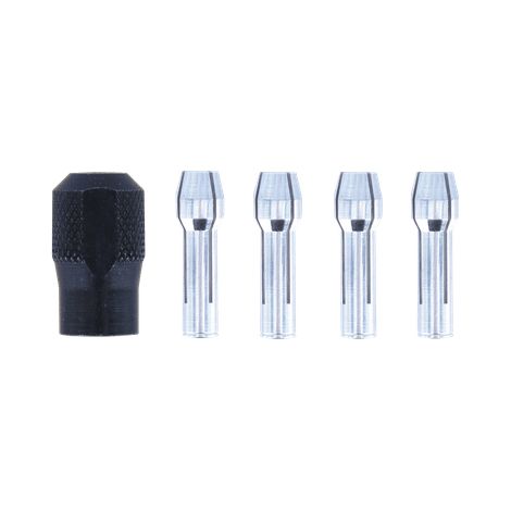 Dremel 4485 Spannzangen mit Spannmutter - Zubehörsatz für Multifunktionswerkzeug mit 5 Spannteilen zum Wechsel von Zubehörteilen