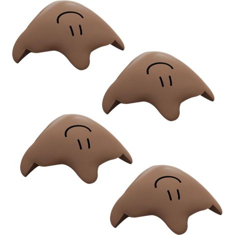 Baby Anti-Collision Corner Protectors, Brown Silicone Furniture Corner Protectors, 4-Piece Set for Tables and Furniture Corners, Safety for Boys and Girls at Home
