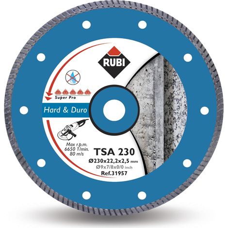 Disco diamantato turbo tsa 230 pro per materiale duro rubi
