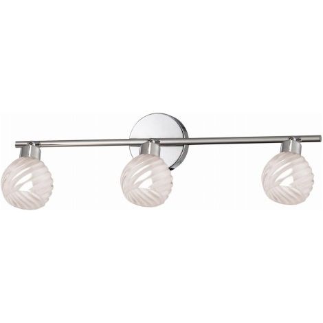 Applique specchio Kaja Azela 3 luci orientabili cromo