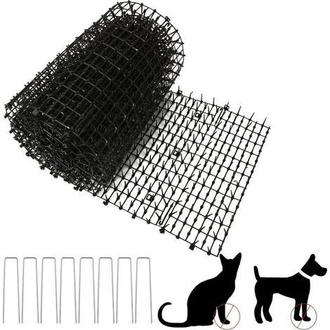 Tapis Anti Chat 400 x 30 CM Tapis Anti Chat avec 8 Pointes Tapis Anti Chien Noir Tapis Répulsif Chat Empêcher Animaux de S'approcher Tapis Picot Anti Chat pour Jardins Intérieurs et Extérieurs (1/5)
