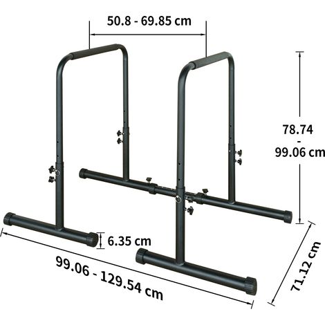 Verstellbare Dip-Station, 78,74–99,06 cm, max. 249 kg, schwarz HAVRYA (1/5)