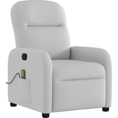 Maison Exclusive - Massagesessel Wolkengrau Stoff