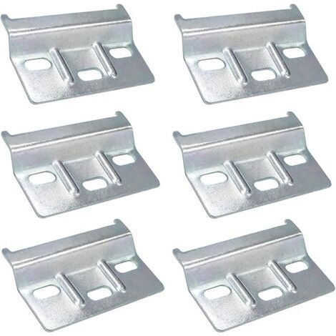 Hängeschienen-Befestigungsplatte, 6-teilig, für Küchenschränke, Kleiderschränke und andere Möbel, 60 mm (Silber) (1/5)