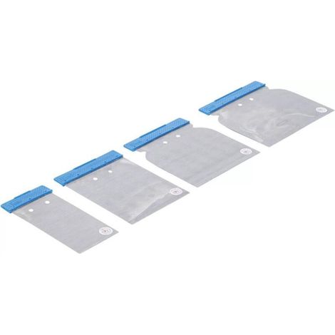 Spatule Carrossier - Acier Souple - Pour Application D Enduits Et Masticage - 50 mm 80 mm 100 mm 120 mm - Lot De 4 (1/3)