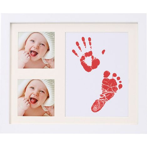 Fotorahmen-Set für Baby-Hand- und Fußabdrücke – Erinnerungsrahmen für Babys – Fotorahmen- und Stempelkissen-Set – Geschenk zur Babyparty für frischgebackene Eltern