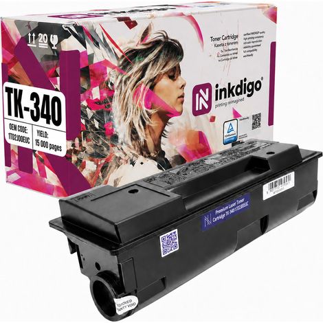 Toner Inkdigo TK340 compatibile con Kyocera FS-2020D FS-2020DN, certificato TÜV. (1/5)