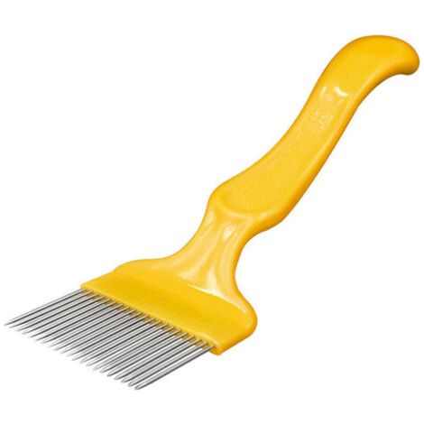 BUNTHAUS Lntyq Abeille Fourche à Désoperculer, Racloir à Miel, Accessoires D'apiculture,Fourchettes à Déboucher en Acier Inoxydable,21 Dents Acier Inoxydable Outil D'apiculture,Fourchette Coupe Miel,P