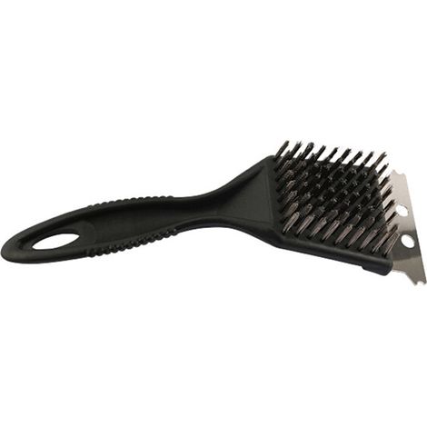 Brosse De Nettoyage Pour Grill - Fils D'acier - Poignée Antidérapante En PP - 20 cm - Pour Barbecue Extérieur - 1 Pièce (1/5)