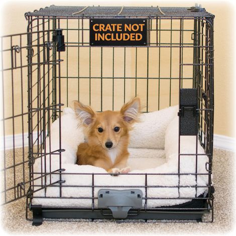 Coussin de Cage pour Chien Ultra Pelucheux – Lit et Tapis de Niche en Peluche pour Chien – Portable et intérieur – Polaire S (1/5)