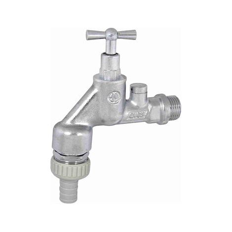 ROBINET DE DÉCHARGE JS AIR-TEC, AVEC RB, RV, SV, MANETTE-OT, 1/2", CHROM MAT, DVGW (1/3)