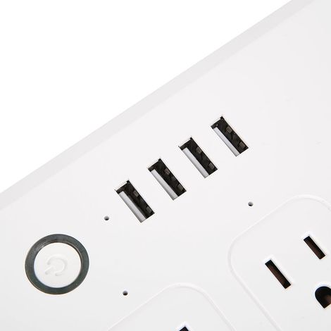 Regleta inteligente Wi-Fi con 4 puertos USB, controlada mediante aplicación. (1/5)