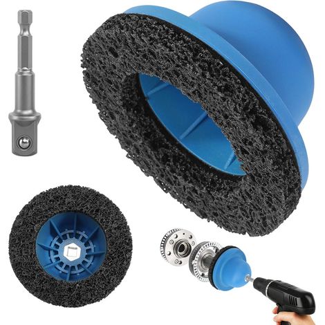 Ponceuse de Moyeu de Roue Ø Intérieur 90 mm Ø Extérieur 150mm, Meuleuse de Moyeu de Roue avec Entraînement Carré 1/2", pour Le Changement de Jantes Nettoyage et Décapage des Moyeux de Roue (1/5)