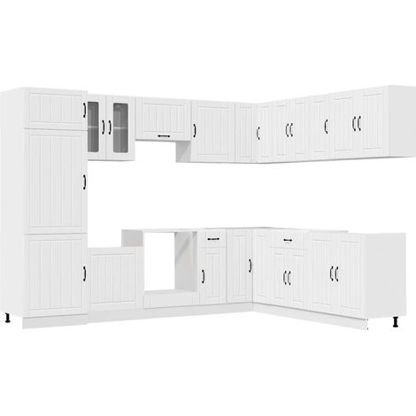 Maison Exclusive - Mueble de cocina Lucca blanco 14 piezas madera (1/5)