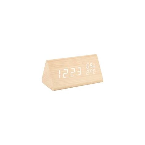 Horloge triangulaire en bois - couleur bois d'origine (1/5)