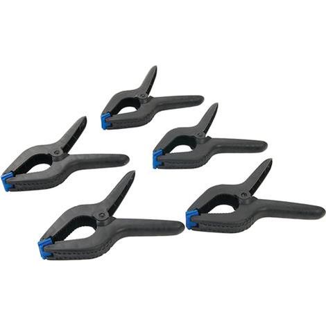 Pinza morsetto a molla 5Pz in plastica laboratorio magazzino Silverline Prezzo-lunghezza 200 mm/capacità morsa 100 mm
