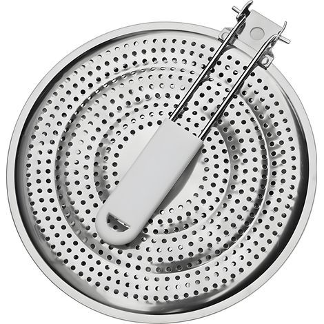 Diffuseur de Chaleur de Plaque de Cuisson, Accessoire pour gazinière, Blanc, Acier Inoxydable, 20,3 cm (1/5)