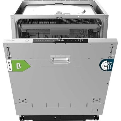 CecotecLave-vaisselle intégré 60cm Bolero Aguazero 8001 Full BI B. 14 couverts, 8 programmes, faible consommation d'énergie, Inverter Plus Motor, 3rd Tray, Touch Control, O2 Dry, Antibacterial Filter, (1/5)