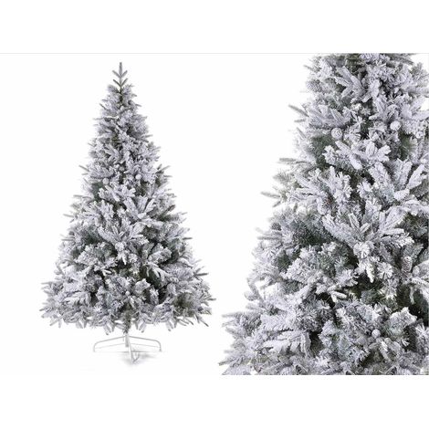 Albero di Natale deluxe pino innevato con 1677 rami super folti 2,10 metri (1/2)