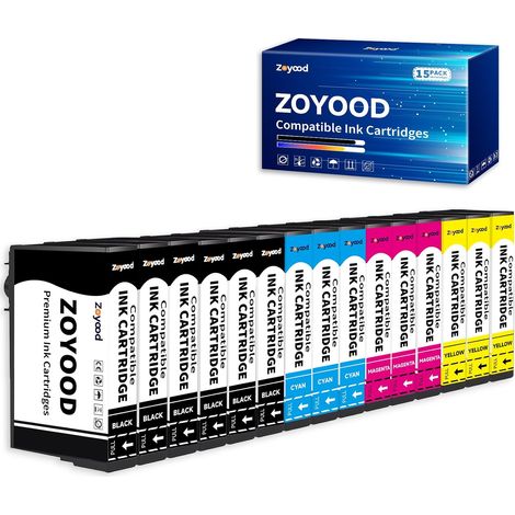 Cartouche d'encre Multipack Compatible pour Epson Expression Home XP-2200 XP-2205 XP-3200 XP-3205 XP-4200 XP-4205 Workforce WF-2910 WF-2930 WF-2935 WF-2950 (Lot de 15) (1/5)