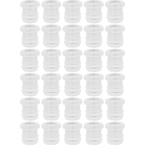 30pcs petits verrous de tube d'embout transparents souples en plastique - accessoires de verrouillage pour embouts auditifs (1/5)