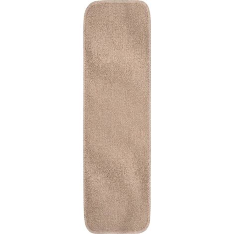 Tapis escalier antidérapants 15 pcs 75x20cm Beige Rectangulaire (1/5)