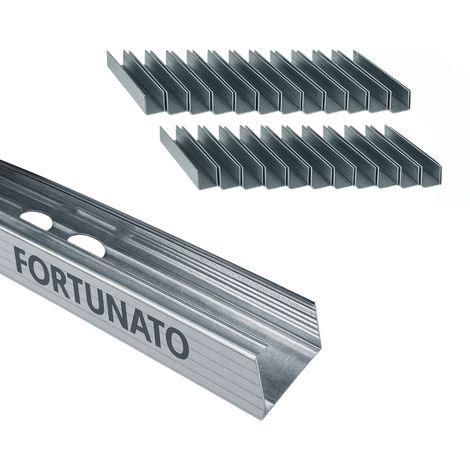 Montante c standard 2 m profilo preforato sp 0,6 mm fissaggio cartongesso 24 pz misure 47 x 99 x 50 mm - confezione 1