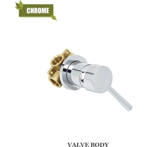 Robinet mitigeur eau chaude/eau froide mural en laiton chromé, corps de robinet monocommande, corps de robinet de douche encastré (1/4)