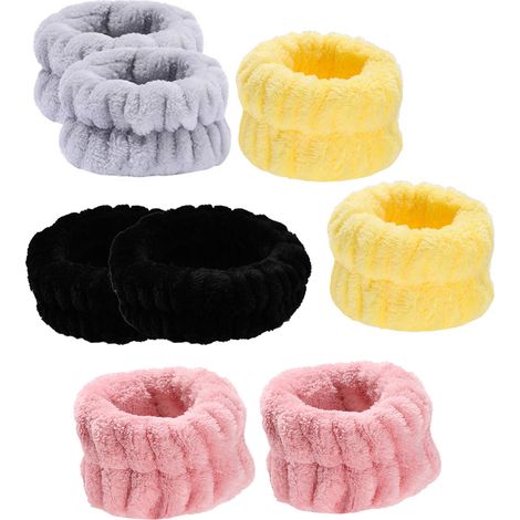 Bracelet De Toilette - Microfibre Absorbant - Pour Lavage Visage Et Maquillage - Lot De 4 (1/5)