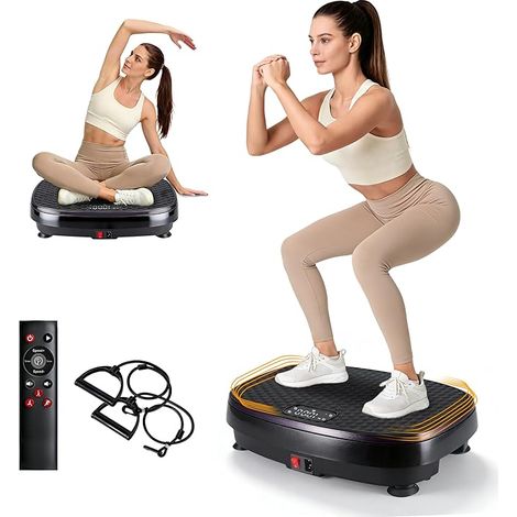GBLY Vibrationsplatte Rüttelplatte Sport Zuhause 199 Stufen 9 Programme Lautsprecher Abnehmen Ganzkörpertraining 150kg