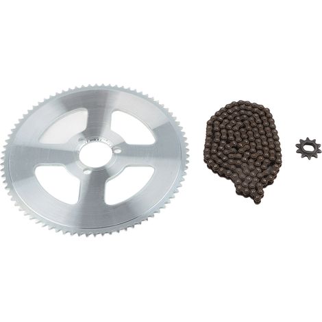 Kit Chaîne Et Pignon 80T 25H 34mm Avec Pignon 10T Pour Moteur 1020 Vélo Électrique (1/5)