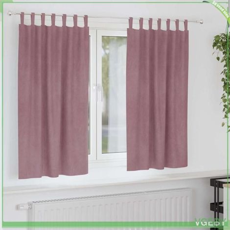 Rideaux occultants - FAFEISY - 4107249 - Velours - Rose foncé - 140 x 175 cm (lot de 2) (1/5)