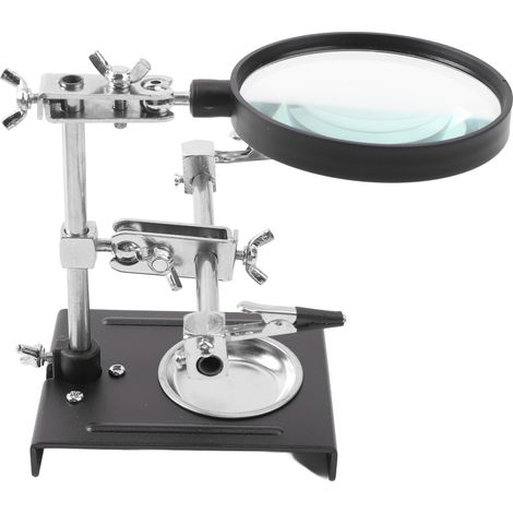 Station de soudage de bureau avec loupe, support à pince auxiliaire pour circuits imprimés de téléphones portables. (1/5)