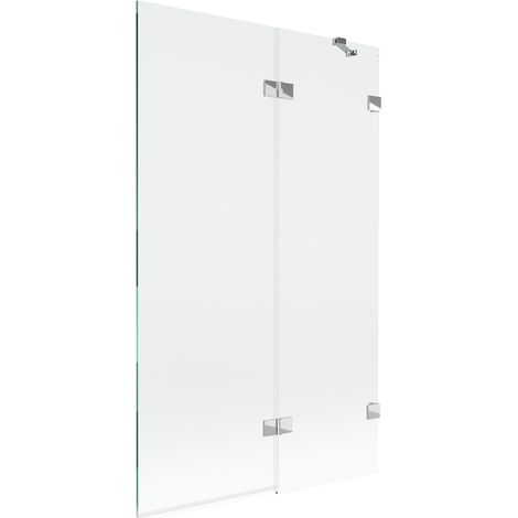 Mexen Lunar paroi de baignoire à 2 volets droite 110 x 150 cm, transparent, chrome - 897-110-100-01-00-P