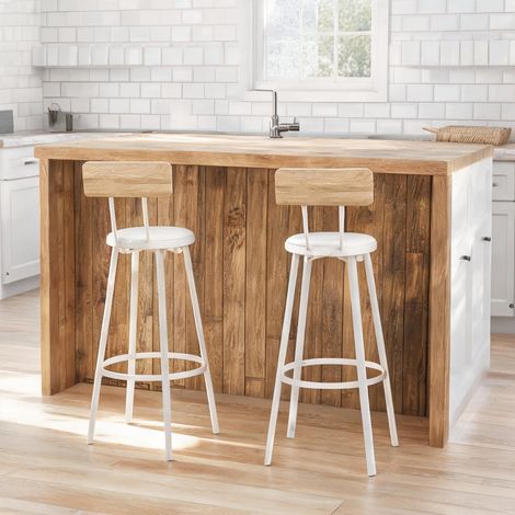Tabouret de bar en melamina de Madera métal 41,5 x 36,5 x 99,5 cm (1/5)