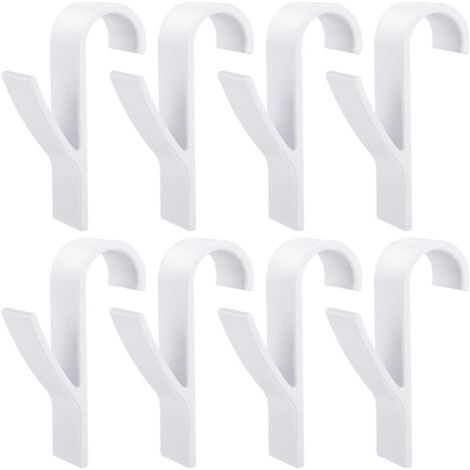 8 pièces Crochet Radiateur, Crochet radiateur sèche serviette, Crochet pour Radiateurs plastique Blanc, Patères Radiateur de Salle de Bain (1/5)