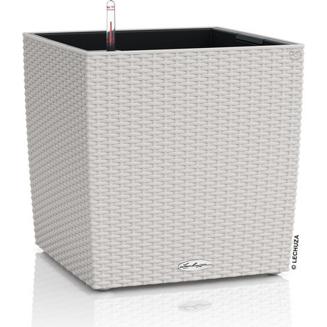 LECHUZA CUBE Cottage 30 Komplettset lichtgrau (1/3)