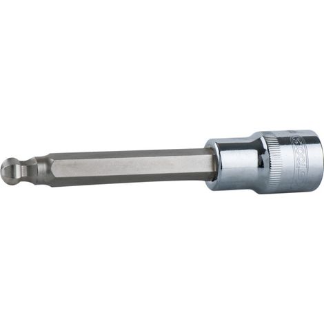 KS Tools 1/2" CHROMEplus bit socket hexagonale, tête sphérique, longue, 6 mm, 240 mm (1/2)